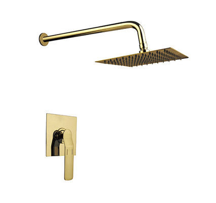 Máquina de banho ou chuveiro de alavanca única escondida na parede borbulhada torneira de bronze do banheiro dourada chuveiro de cabeça frio e quente OEM