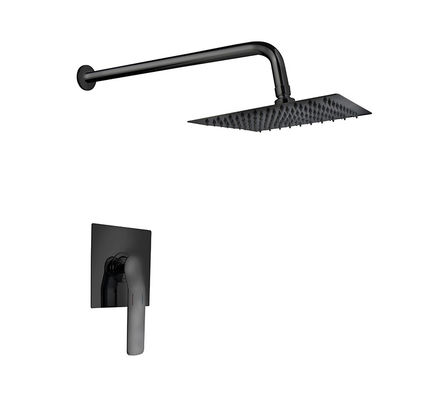 Máquina de misturar banho ou chuveiro em parede, de alavanca única, de bronze, de banho, preto, mate, chuveiro de cabeça, frio e quente, OEM