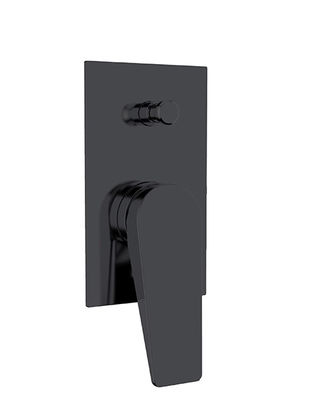 Single Lever Escondido Na Parede Banho Ou Chuveiro Mixer Com Diverter Matt Negro Banheiro de Brass torneira OEM