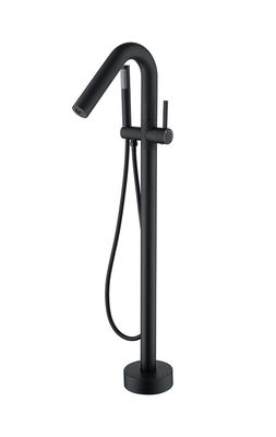 Tubos de banho montagem de sola de alavanca única com desviador Matt preto de latão OEM