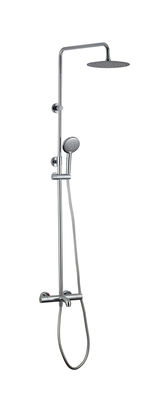 Banho termostático Tubos de chuveiro Chuveiro expostos Mixer de cores de cromo Latão