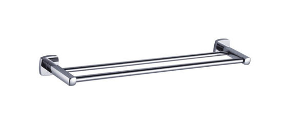 Double Rod Hand Towel Holder Brass Banheiro Cor Chrome OEM Base de Brass Quadrado Com Design Curva