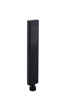 Microfone de latão chuveiro de mão chuveiro para coluna de chuveiro preto mate do banheiro bico de silício fácil limpo quadrado OEM