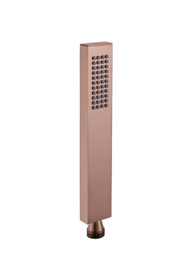Microfone de latão chuveiro de mãos chuveiro de mão para coluna de chuveiro rosa dourado banheiro bico de silício fácil limpo quadrado OEM