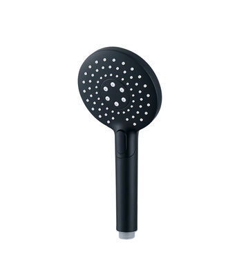 ABS plástico 3 função chuveiro de mãos chuveiro de mão para coluna de chuveiro preto mate banheiro bico de silício redondo limpo fácil OEM