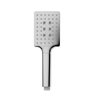 ABS 3 função chuveiro de mãos chuveiro de mão para coluna de chuveiro cromo banheiro bico de silício quadrado fácil limpo OEM