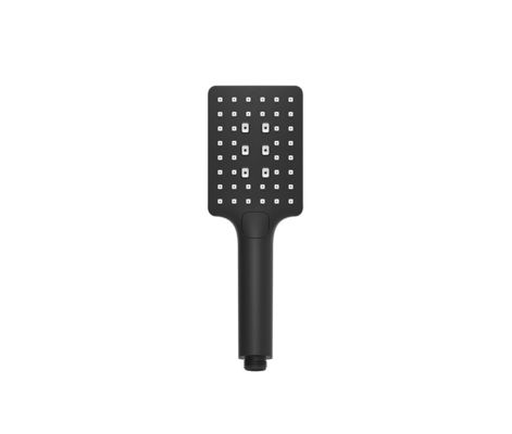 ABS plástico 3 função chuveiro de mãos chuveiro de mão para coluna de chuveiro preto mate do banheiro bico de silício quadrado limpo fácil OEM