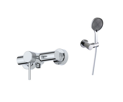 Banheiro Moderno Montado na Parede Tubos Mixer de Chuveiro Cromo de Brass Single Lever