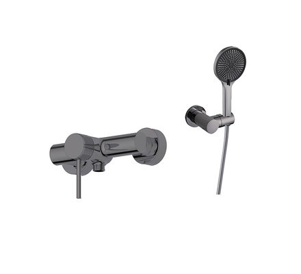 Arma Metal Brass Tubos de Banho Chuveiro alavanca única Knurl Manual Anular
