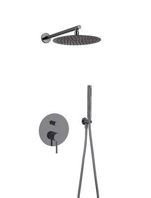 OEM chuveiro de chuva com alça de latão anulado Knurl Gun Metal