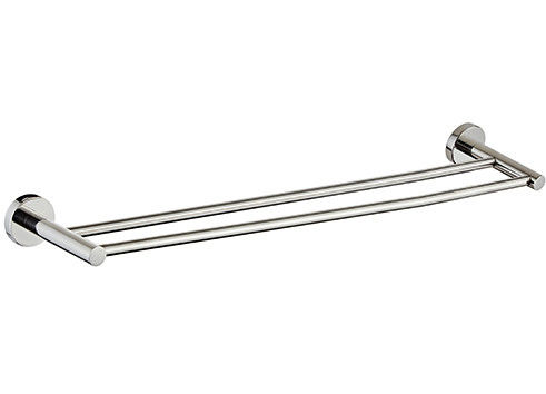 Montador de parede Acessório de banheiro Conjunto de Toalha de acabamento de cromo Modern Towel Rail Double Towel Rod