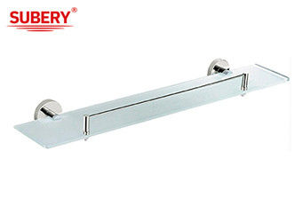 Moderno Simples Rodada Odm Glass Shelf Holder Oem Sus304 Cromo Superfície Mural montado