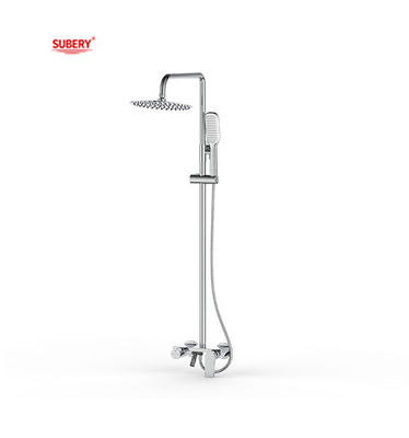 Matt Negro Brass Tubos de Banho Chuveiro Termostato Temperatura Ajustável
