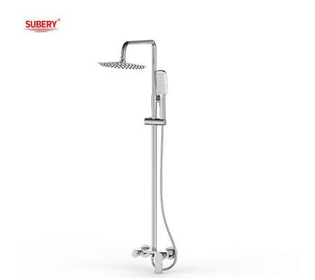 Tubos de chuveiro de banho de latão com alavanca única Mixer de chuveiro exposto OEM Round Classical