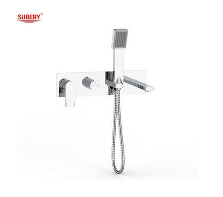 Banheiro Moderno Montado na Parede Tubos Mixer de Chuveiro Cromo de Brass Single Lever