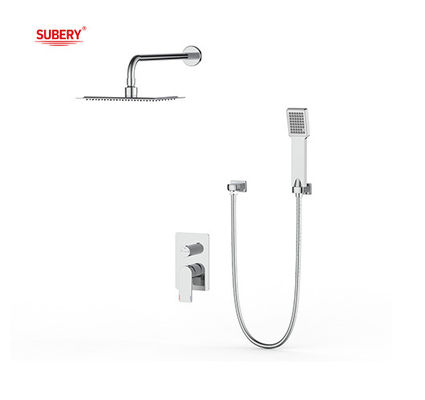 Banho ou chuveiro de alavanca única escondido na parede Mixer com desviador chuveiro de chuva chuveiro de mão Banho Matt Black Brass Tap Faucet