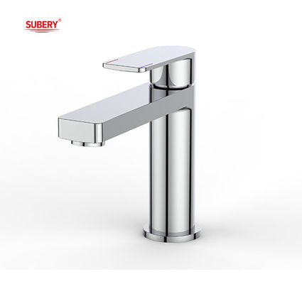 Cromo Brass Banheiro Banho Mixer torneiras de água fria e quente OEM alavanca única