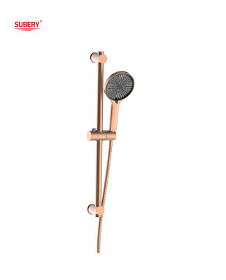 Barras de chuveiro de plástico ABS SUS304 3 Função Banheiro Rosa Dourado Redondo Clássico