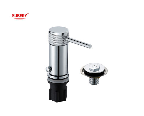 Single Lever Bidet Ducha Mixer Brass Anular Knurl Handle Tubos de Banho de Cromo