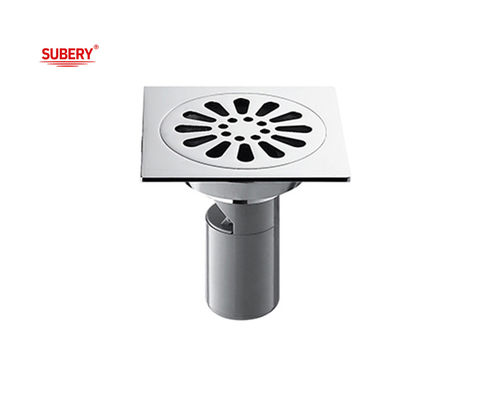 ODM OEM Resíduos de chão de banheiro Latão Moderno Cromo 100 X 100mm