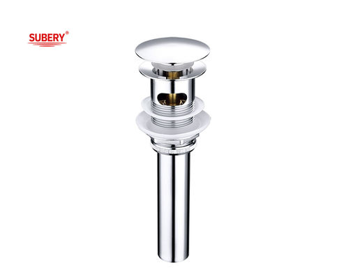 OEM Chrom Wash Basin Drainer com tampão de tubulação Vanity Resíduos Despejo Pop Up Vessel Despejo Lavatório Resíduos da Bacia