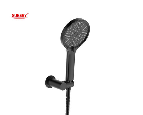 Matt Negro Banheiro Chuveiro Portátil ABS Plástico 3 Função