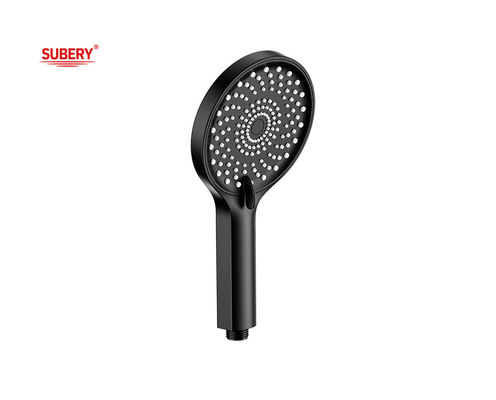 ABS 3 função chuveiro de mãos chuveiro de mão para coluna de chuveiro banheiro preto novo bico de silício líquido redondo fácil limpo OEM
