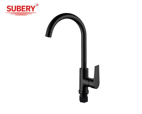 Matt Black Brass Tubos de Lavatório de Cozinha Frio E Quente OEM Single Lever