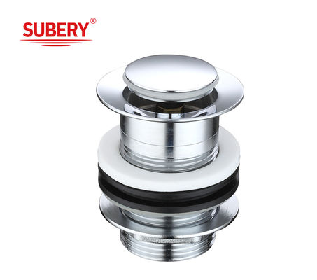 Modern Home Brass Drain Overflow Click Clack Pop Up Bassin Sink Despejo Resíduos para Banheiro