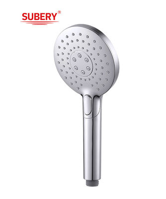 ABS 3 função chuveiro de mãos chuveiro de mão para coluna de chuveiro cromo banheiro bico de silício redondo limpo fácil OEM