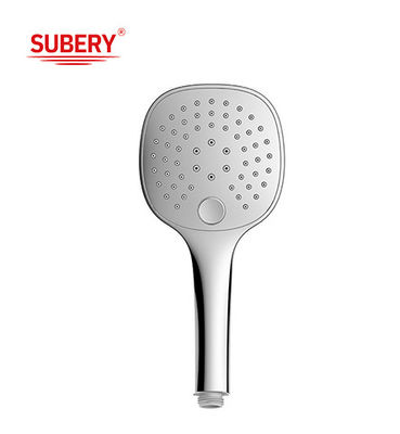 ABS 3 função chuveiro de mãos chuveiro de mão para coluna de chuveiro de banheiro de silício de bico de cromo limpo fácil OEM