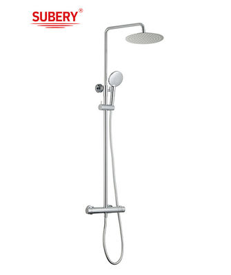 Sistema de chuveiro de chuva de luxo com coluna de chuveiro termostática de aço inoxidável