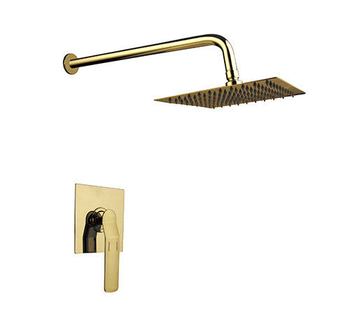 Máquina de banho ou chuveiro de alavanca única escondida na parede borbulhada torneira de bronze do banheiro dourada chuveiro de cabeça frio e quente OEM