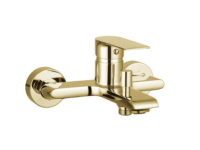 Banho de alavanca única ou misturador de chuveiro casa de banho cor dourada torneira de bronze água fria e quente projetado OEM moderno