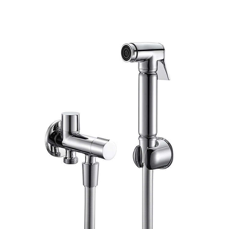 Brass shattaf conjunto chuveiro bidet porta zinco válvula de latão de 2 vias PVC mangueira 1,50m cabeça de pulverização toalha de bronze banheiro OEM