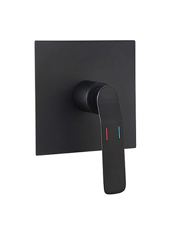 Aplicação de uma única alavanca escondida na parede construção em banho ou chuveiro misturador de banheiro mate preto torneira de bronze OEM