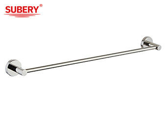 SUS304 Single Towel Bar Holder Acessórios de casa de banho polido cromo OEM redondo clássico projeto moderno