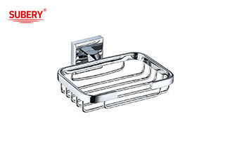 Porta-sacos de sabão de latão banheiro de alta qualidade cor cromada OEM base de latão design quadrado