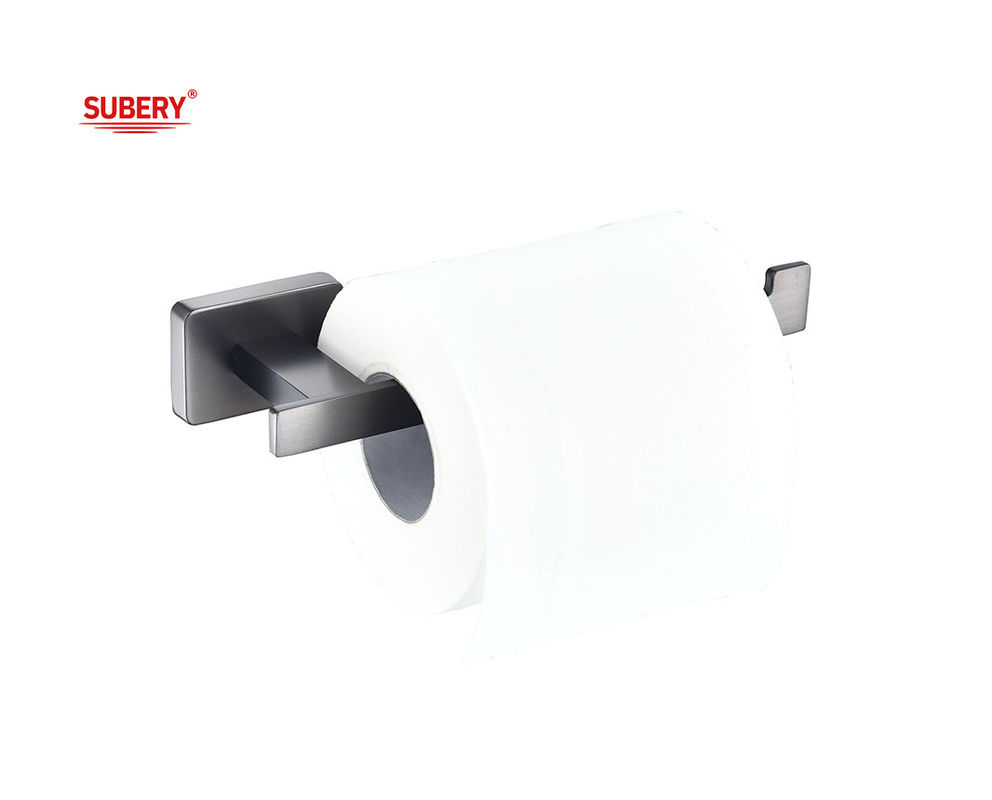 Banheiro de zinco Single Toilet Roll Paper Portador de arma de metal Cor OEM Zinco Base retângulo Design clássico