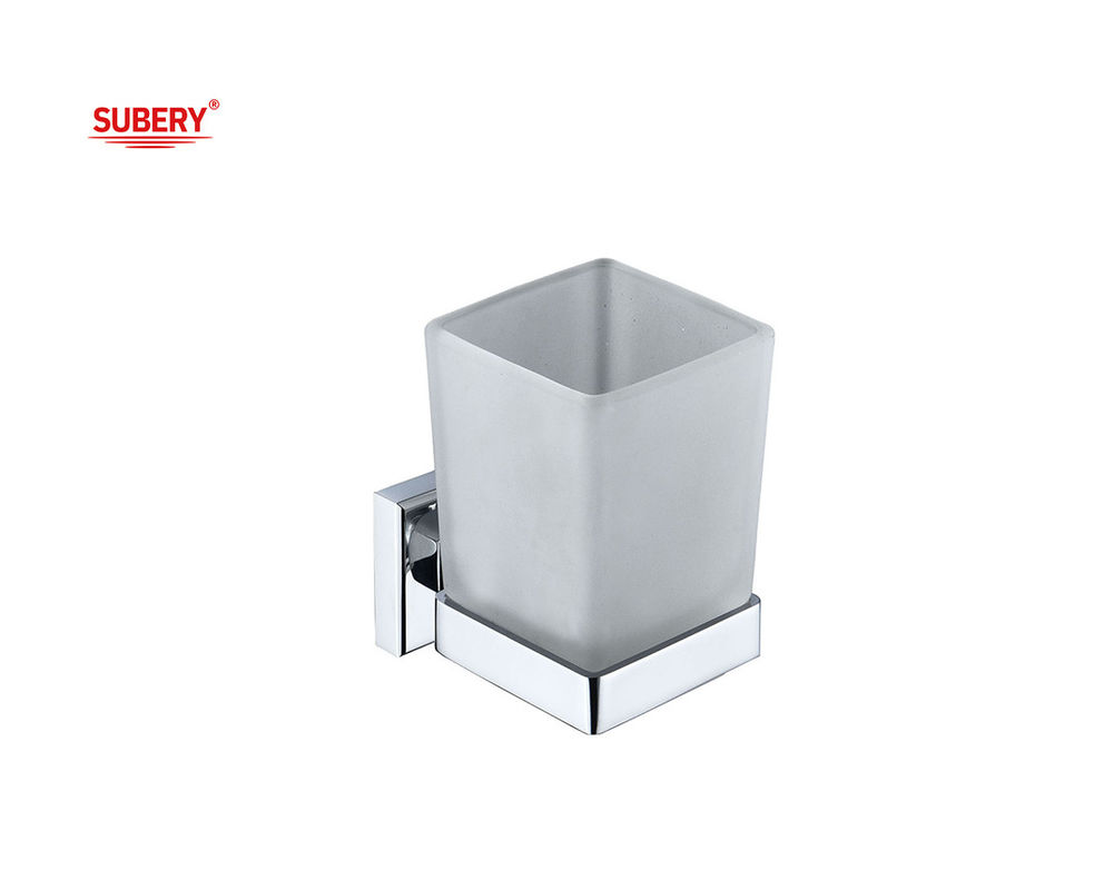 Brass único porta-barras banheiro de vidro de alta qualidade cor cromo OEM nobel base de latão quadrado design