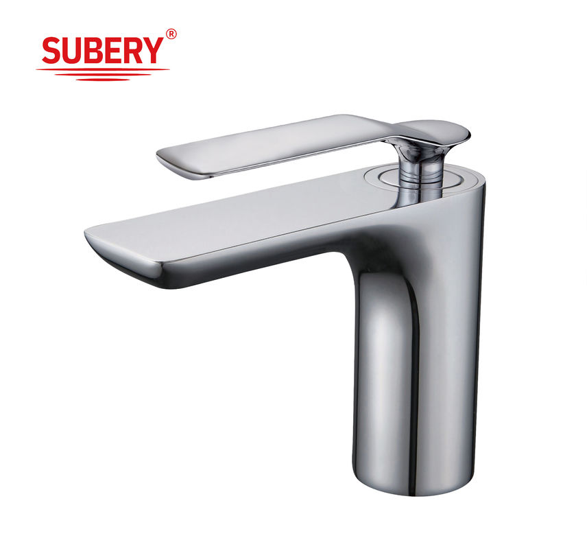 Tubos de banheira Cromo Banheiro moderno Lavabo Tubos de mão única Lava-louças Misturador de água quente frio torneira