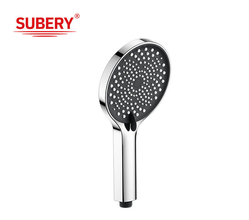 ABS plástico 3 função chuveiro de mãos coluna de chuveiro cromo banheiro novo bico de silício líquido redondo limpo fácil OEM