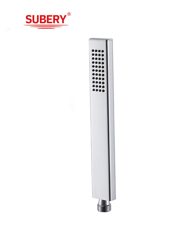 Microfone de latão chuveiro manual chuveiro para coluna de chuveiro banheiro bico de silício fácil de limpeza quadrado OEM